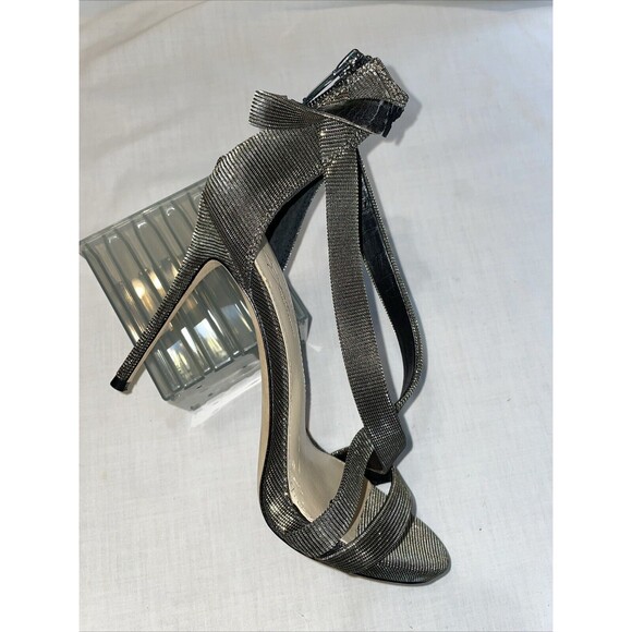 Imagine Vince Camuto Women’s Stiletto Heels Size 6.5 M Pewter Metallic Zip Back - Picture 1 of 12